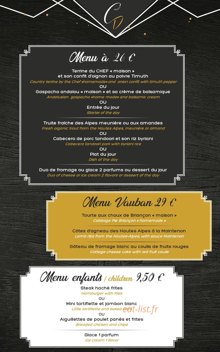 Le Carpe Diem — carte page 3
