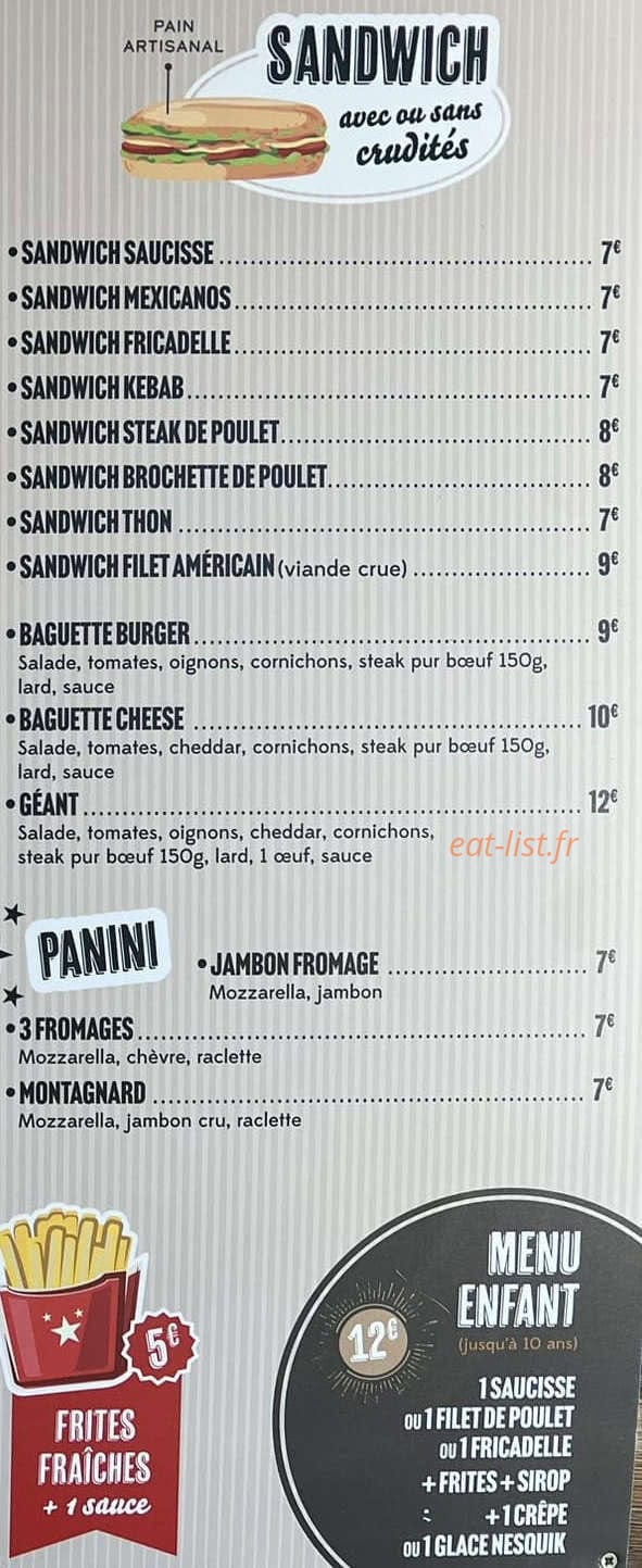 Le Champ de Mars - Bar Friterie — carte page 3