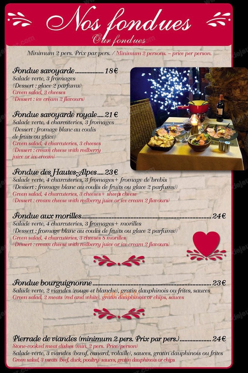 Le Gavroche — carte page 17