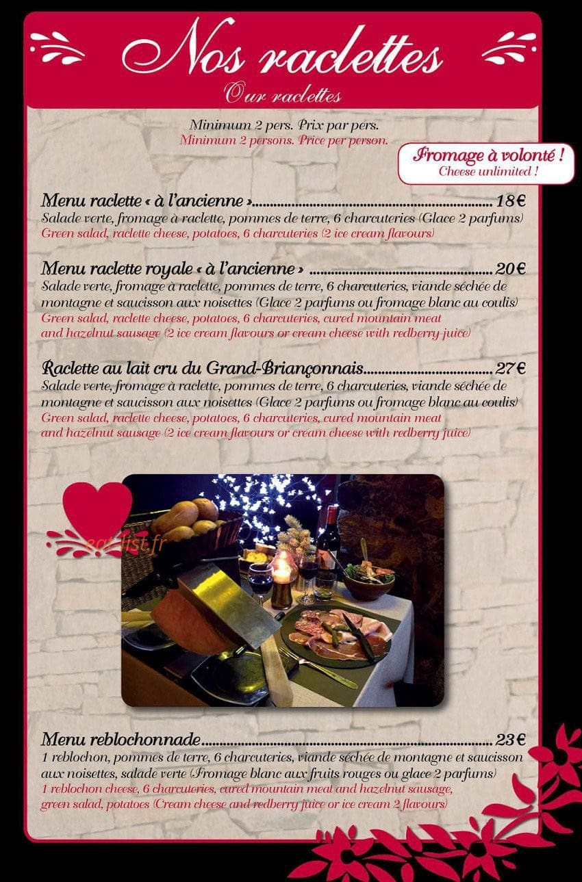 Le Gavroche — carte page 16