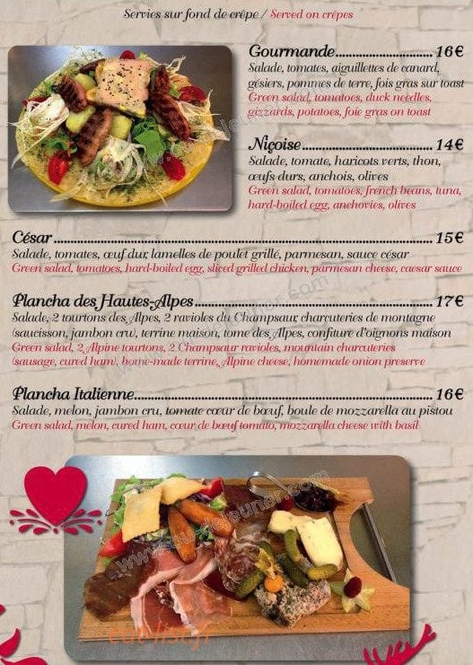 Le Gavroche — carte page 21