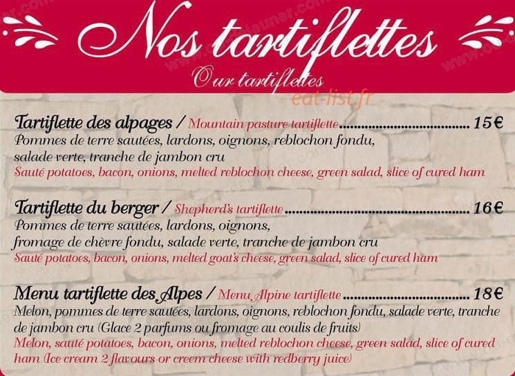 Le Gavroche — carte page 14
