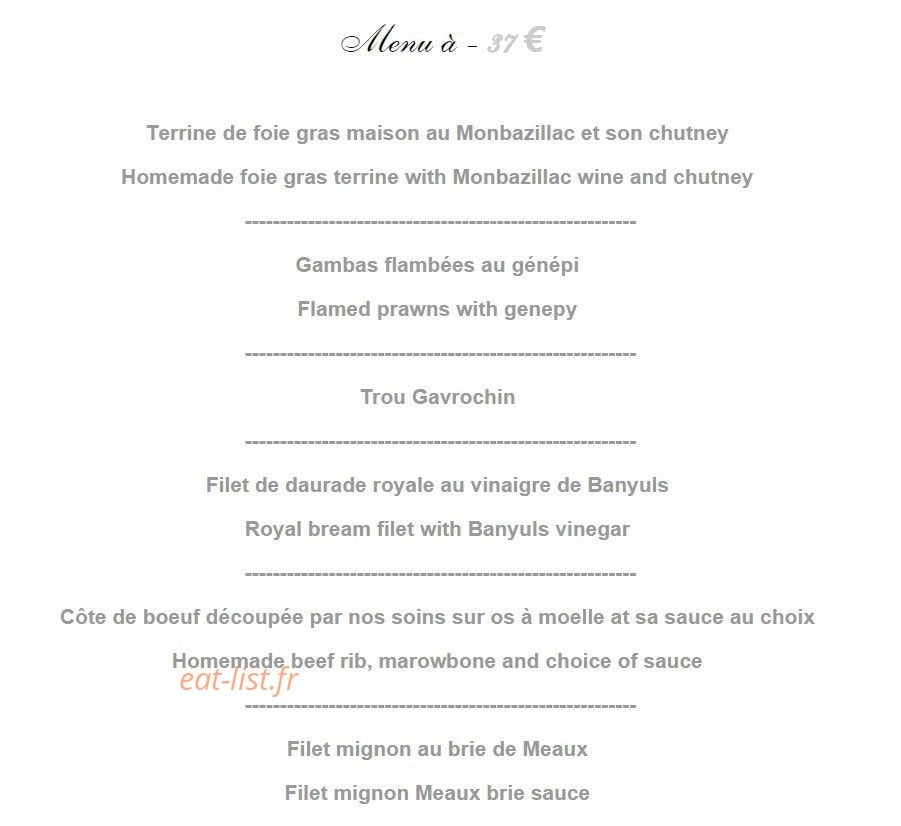 Le Gavroche — carte page 5