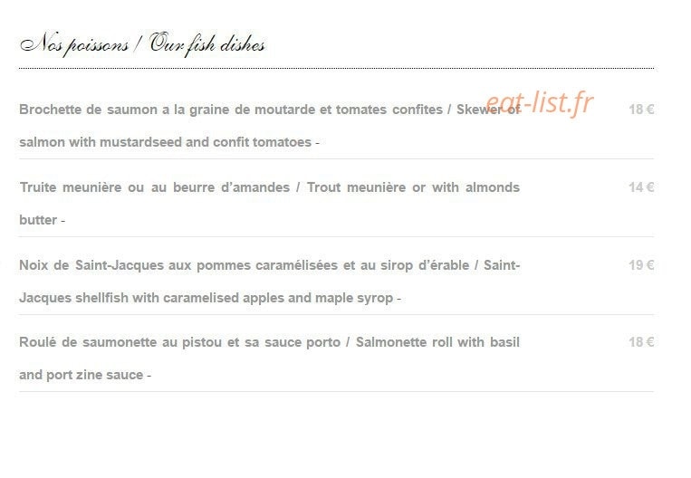 Le Gavroche — carte page 7