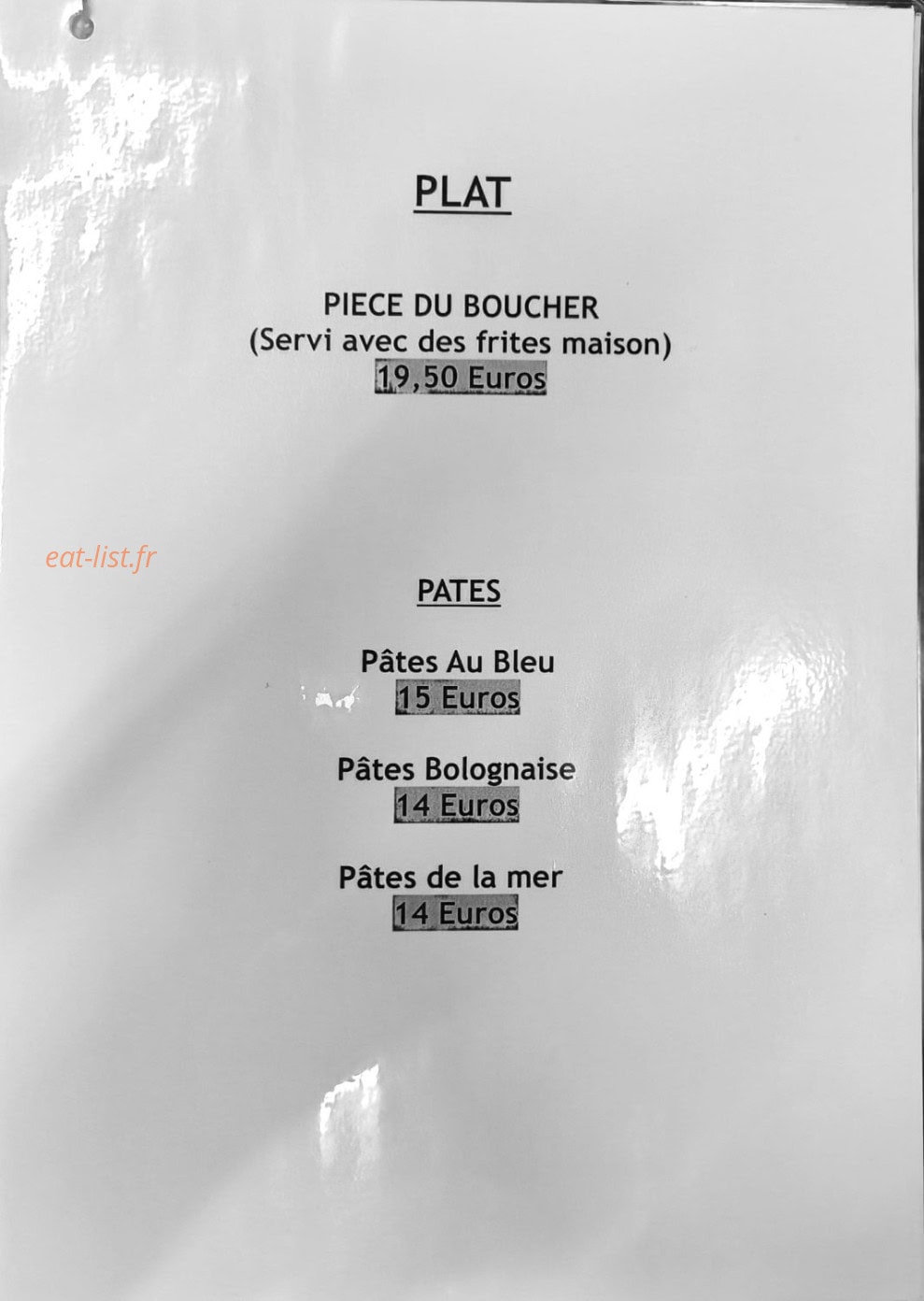 Le Half-Time piscine — carte page 1