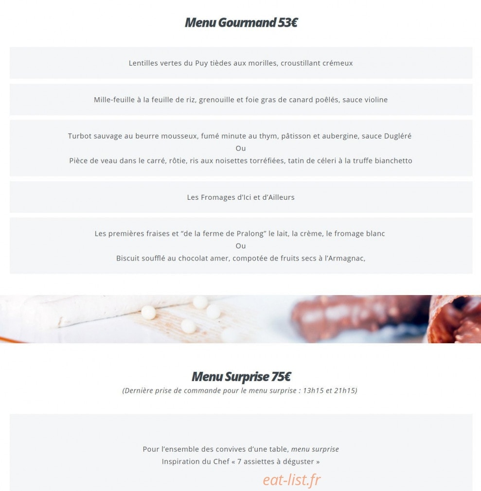 Le Péché Gourmand — carte page 2