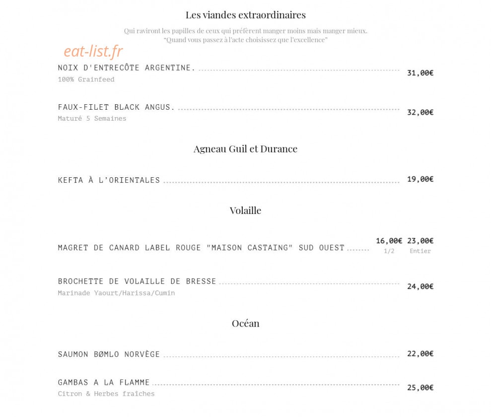 Le Quinze Neuf — carte page 6