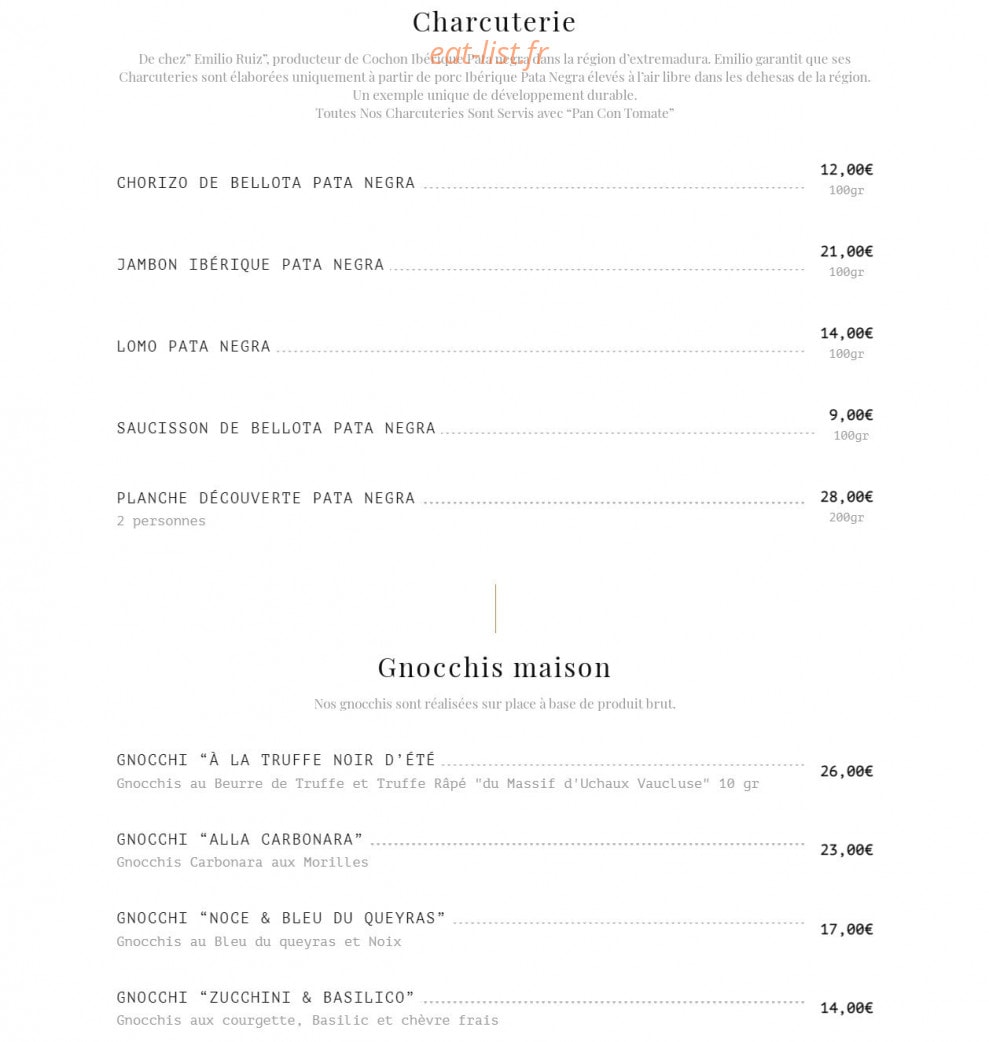 Le Quinze Neuf — carte page 4