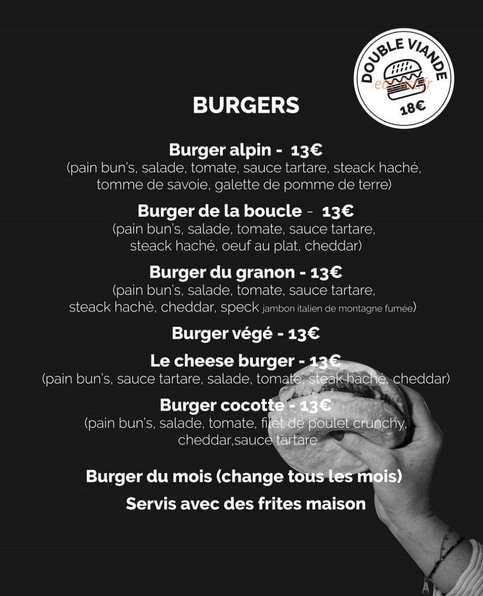Local burger — carte page 2