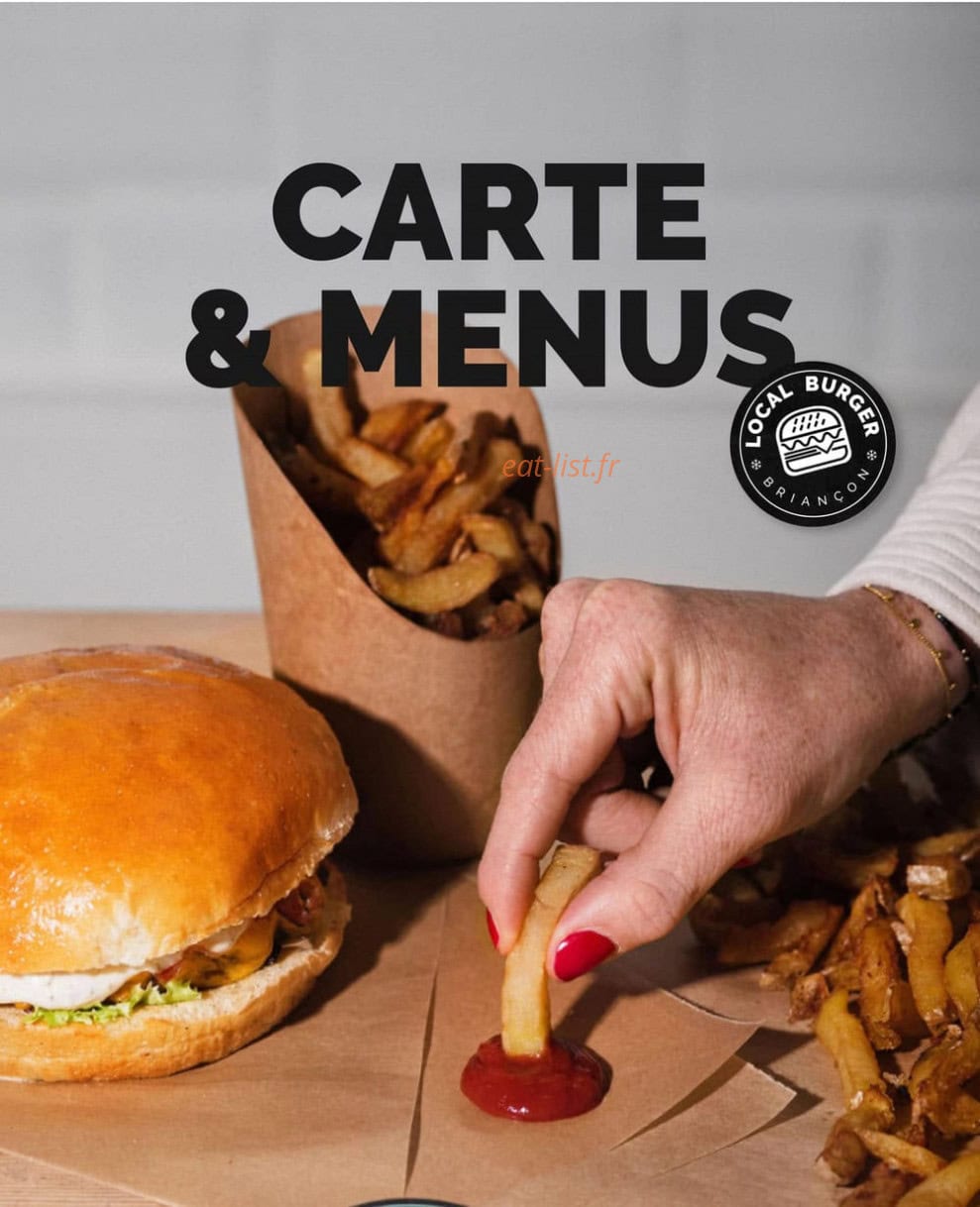 Local burger — carte page 1