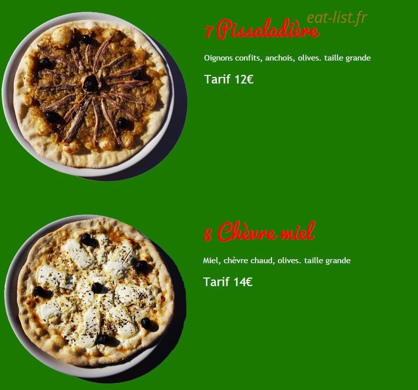Pizzeria Saint Antoine — carte page 4