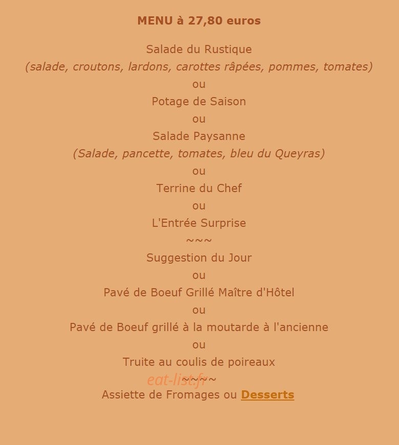 Restaurant le Rustique à Briancon - menu et photos