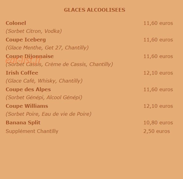 Restaurant le Rustique — carte page 6