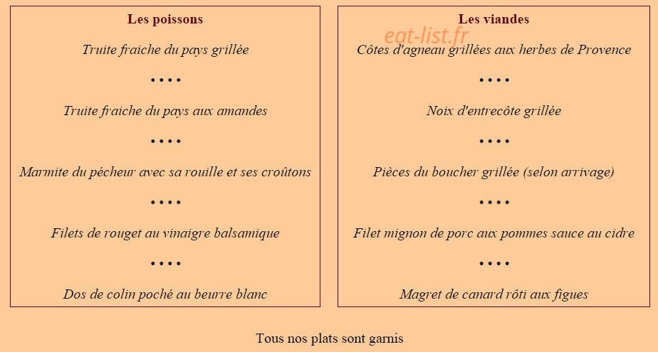 Restaurant les Ecrins — carte page 3