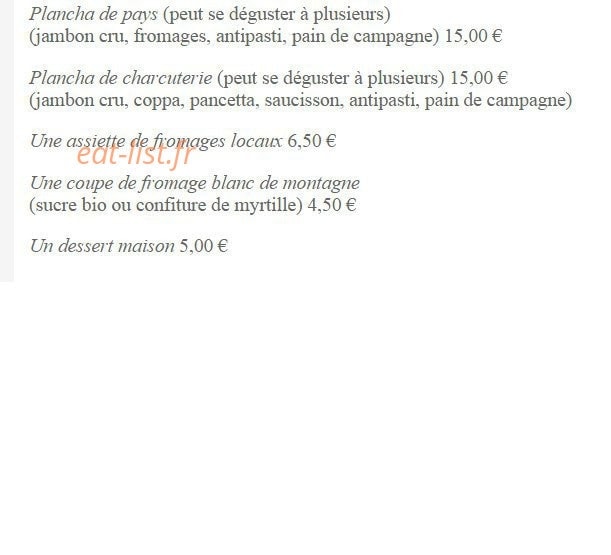 Hôtel d' Izoard — carte page 1
