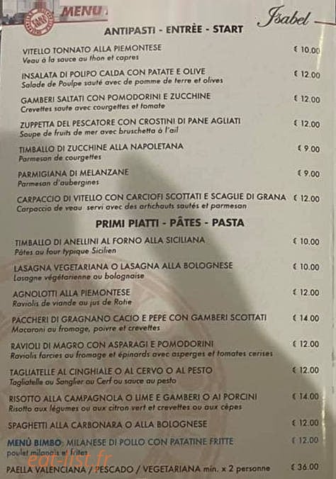 Isabel — carte page 1