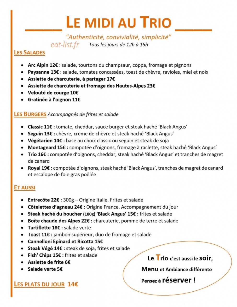Le trio — carte page 2