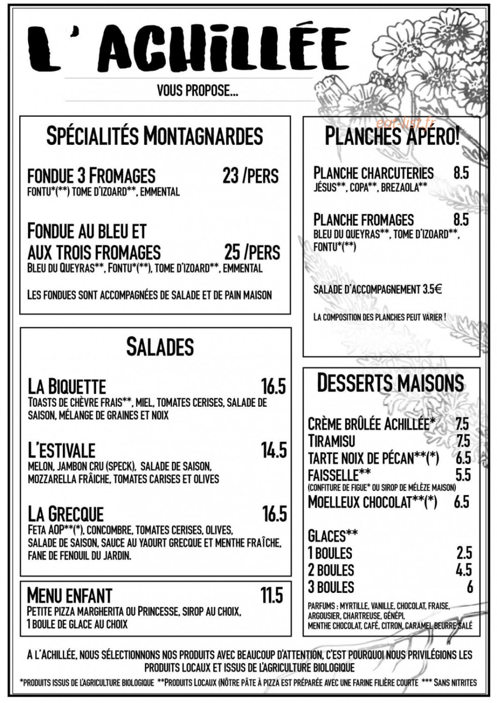 L'Achillée — carte page 1