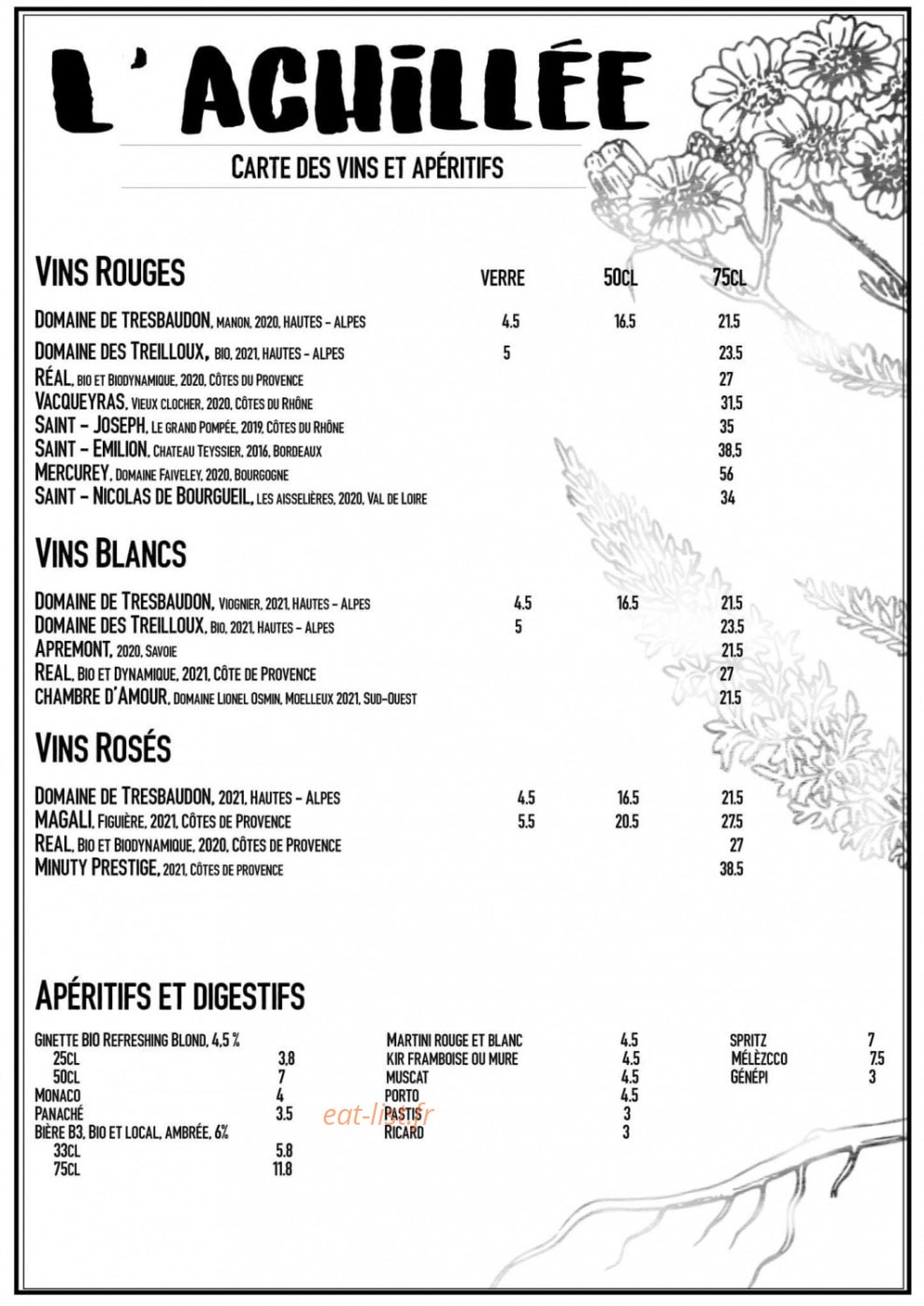 L'Achillée — carte page 3