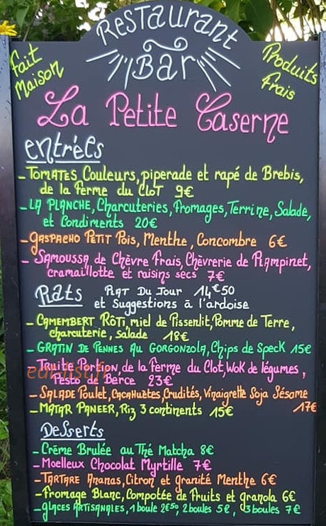 La Petite Caserne — carte page 1