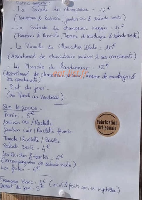 La table du petit randonneur — carte page 1