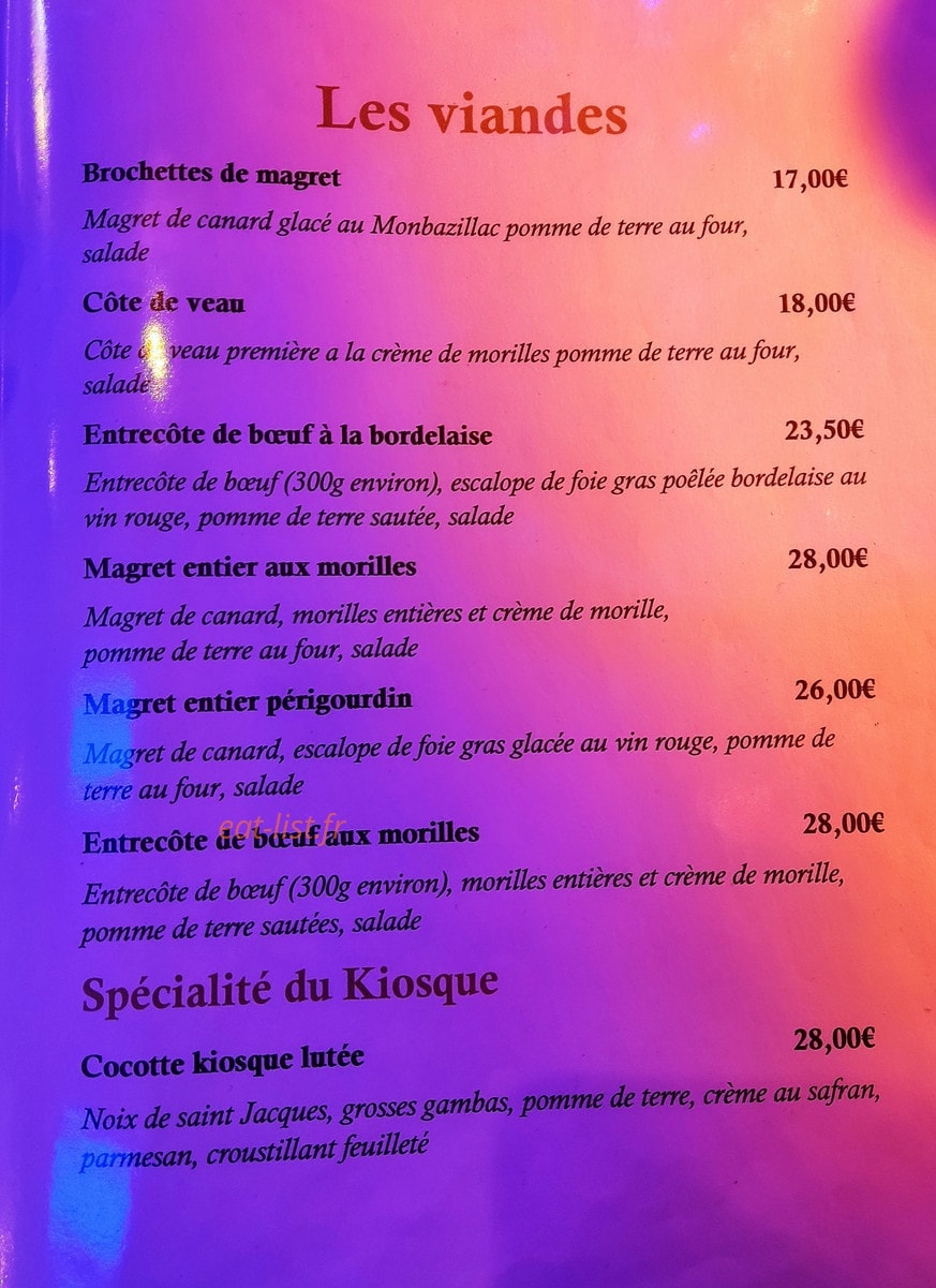 Le Kiosque — carte page 3