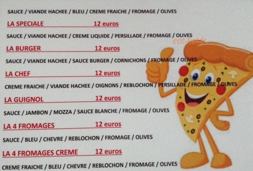 Pizza sonny — carte page 4