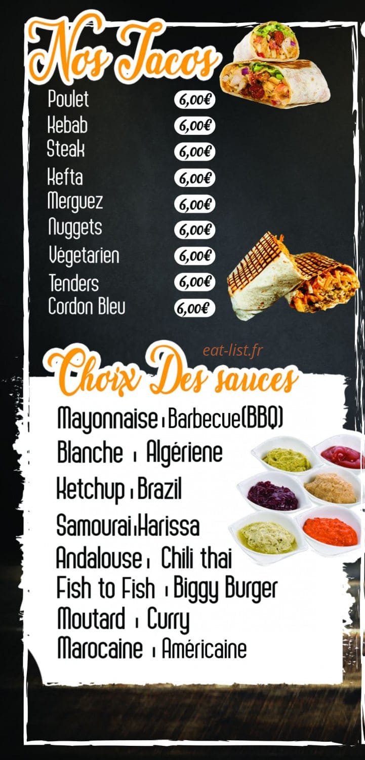 Snack kebab Cirta — carte page 2