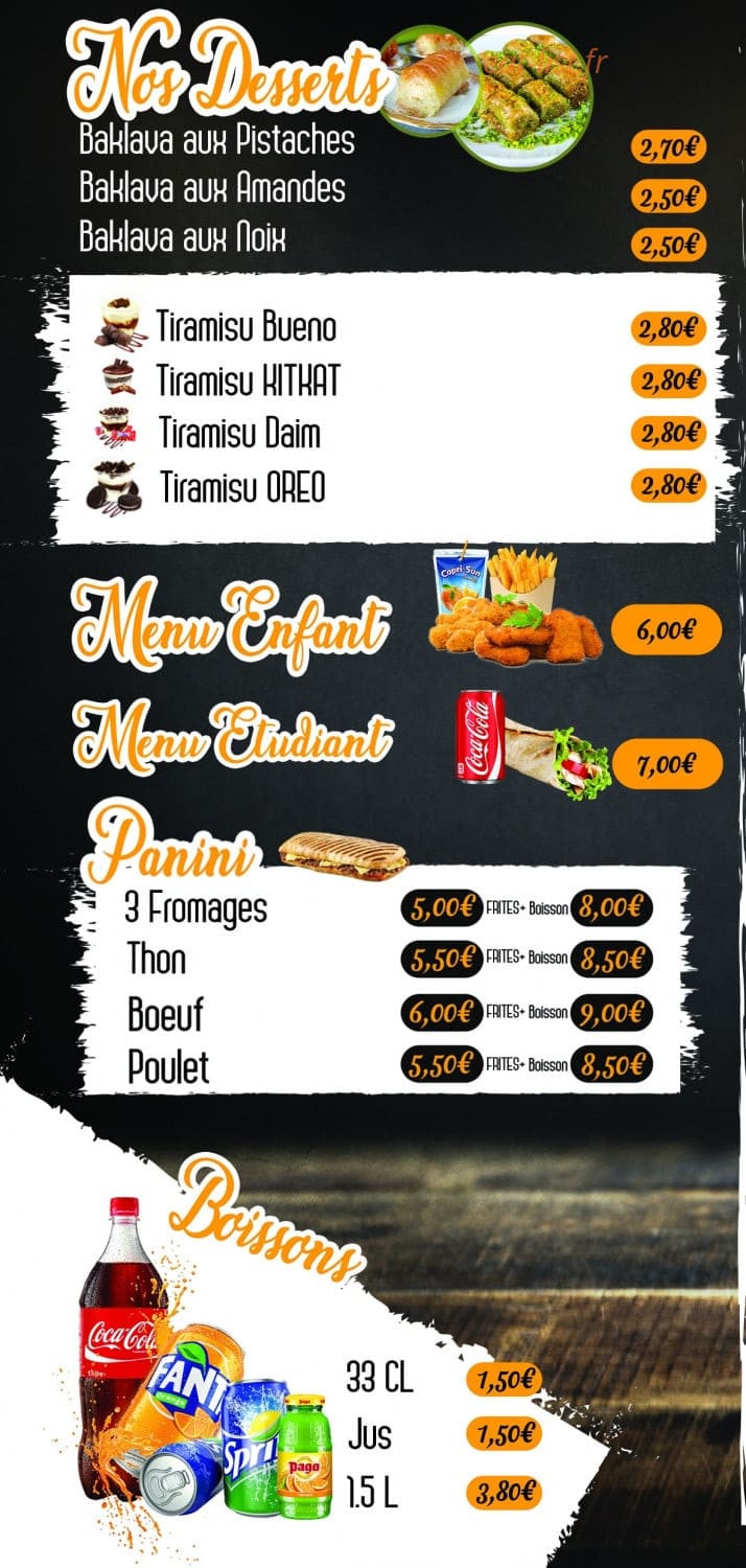 Snack kebab Cirta — carte page 5