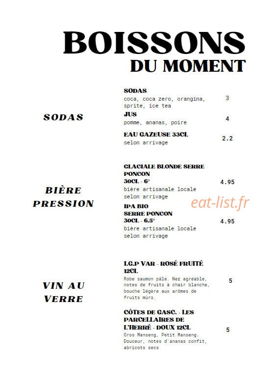 L'Oie Sauvage — carte page 4