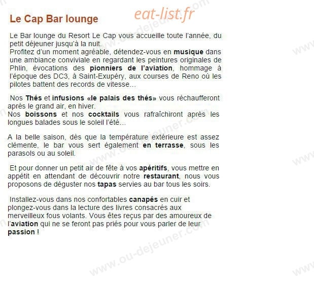 Resort Le Cap — carte page 2