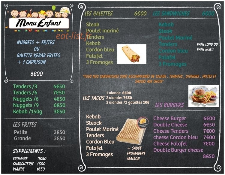 Snack chez tibi — carte page 2