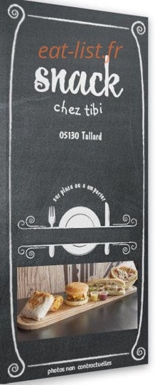 Snack chez tibi — carte page 1