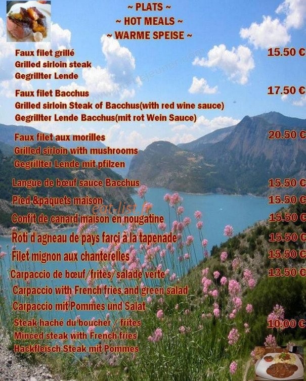 Le Sosthene Bacchus — carte page 2