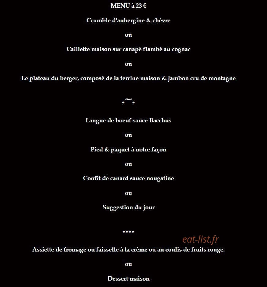 Le Sosthene Bacchus — carte page 3