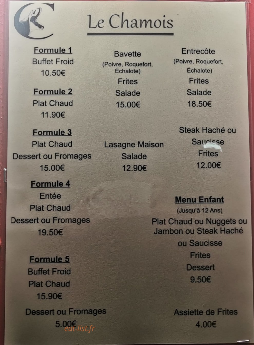 Le Chamois — carte page 2