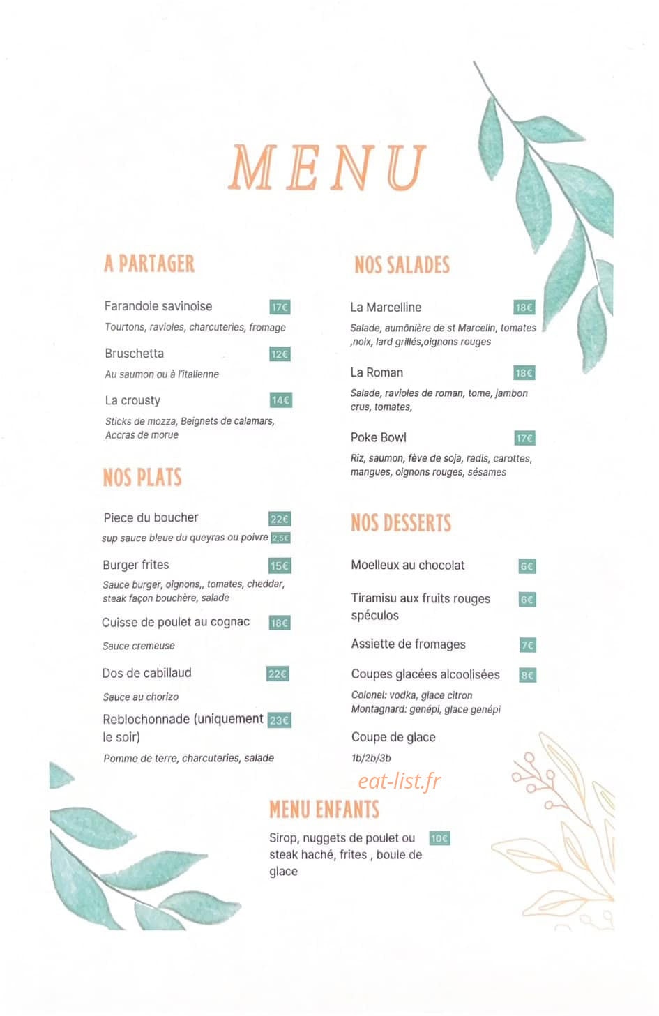 La Galejade — carte page 1