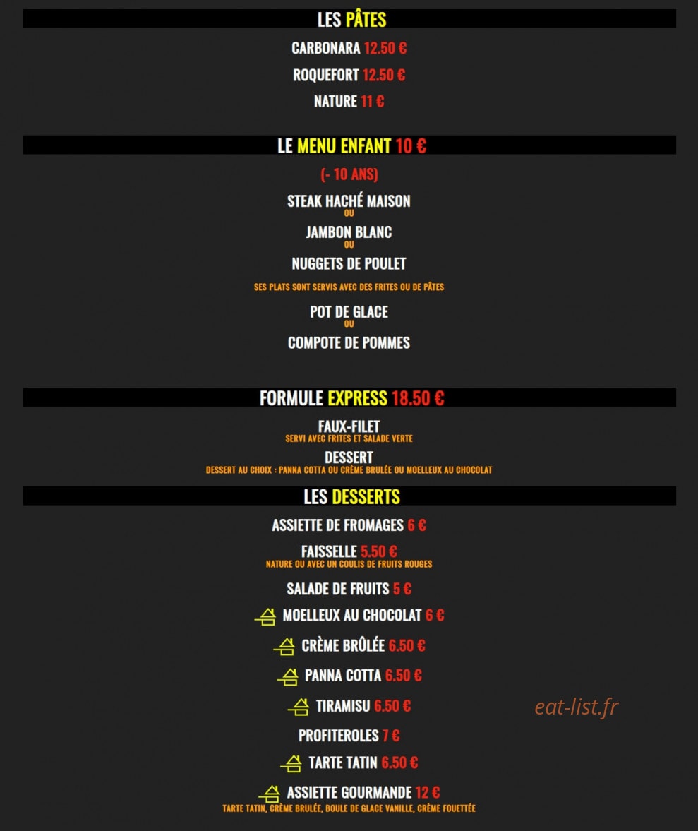 Le Relais Fleuri — carte page 4