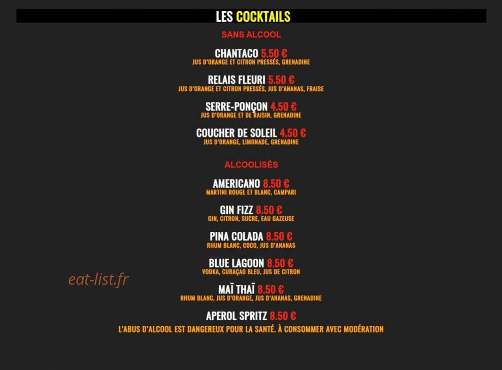 Le Relais Fleuri — carte page 10