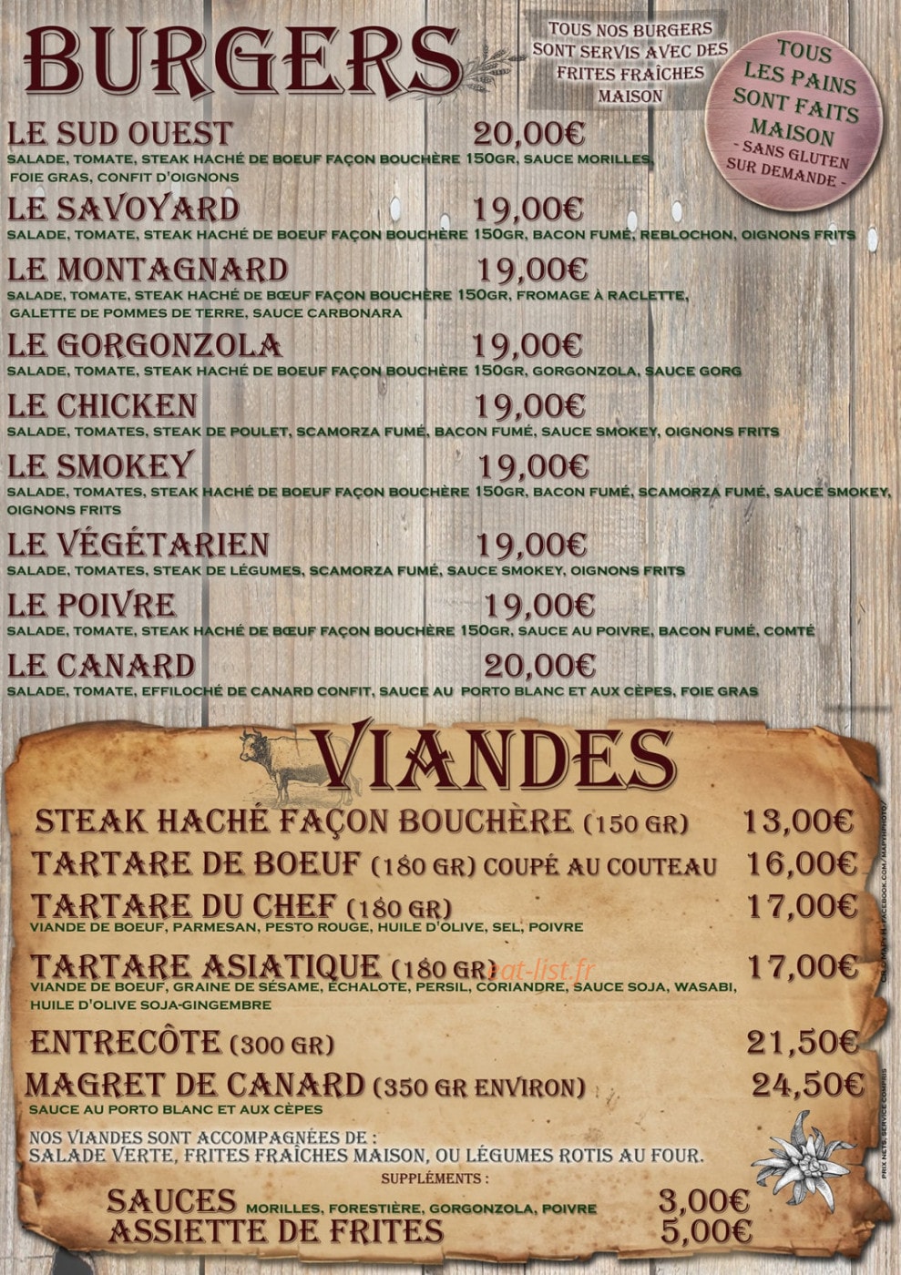 Chez Francis — carte page 5
