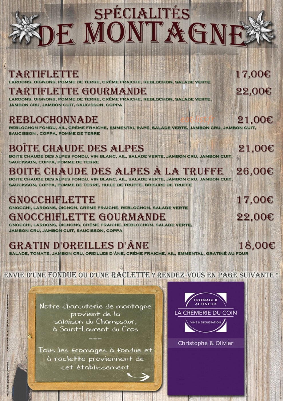 Chez Francis — carte page 7