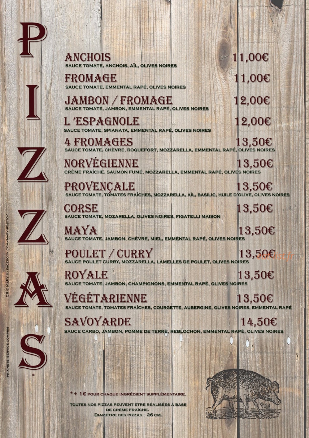 Chez Francis — carte page 8