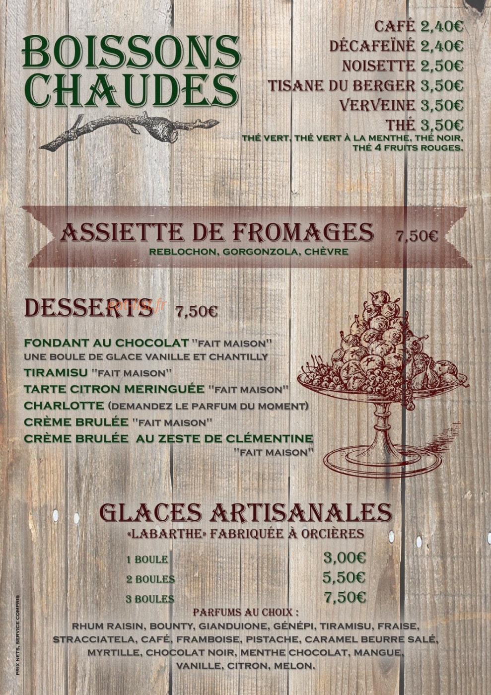Chez Francis — carte page 2