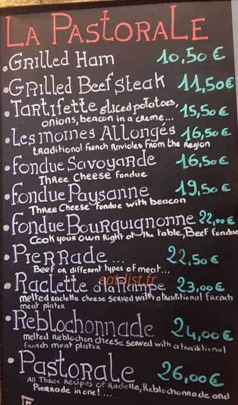 La Pastourelle — carte page 1