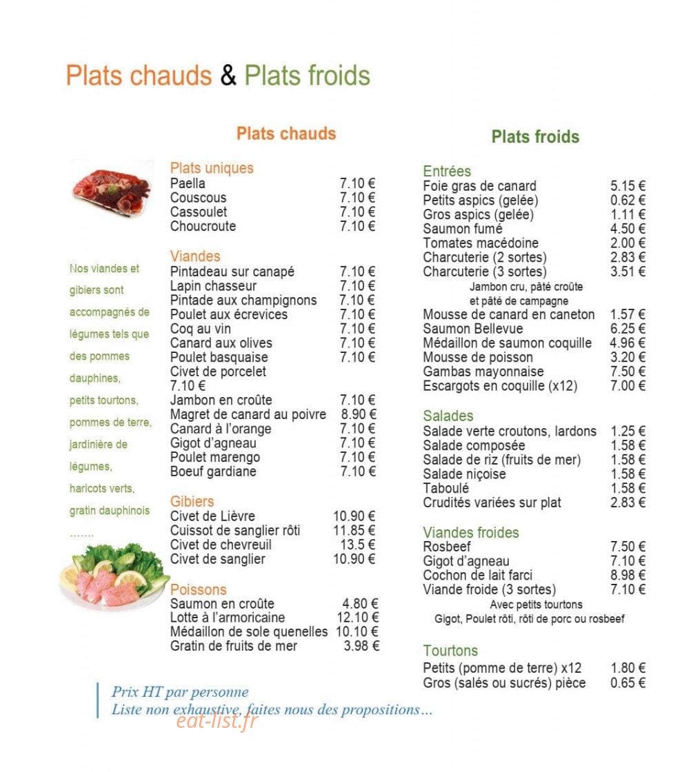 Théus Traiteur — carte page 4
