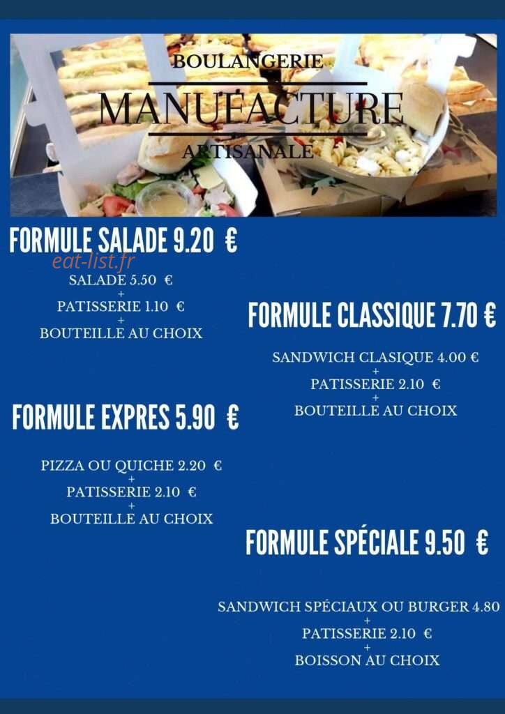 La Manufacture — carte page 3