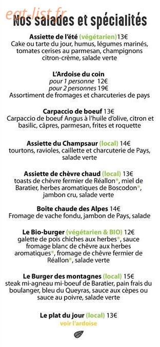 Le p'tit Resto — carte page 3