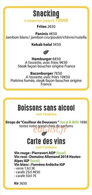 Le p'tit Resto — carte page 5