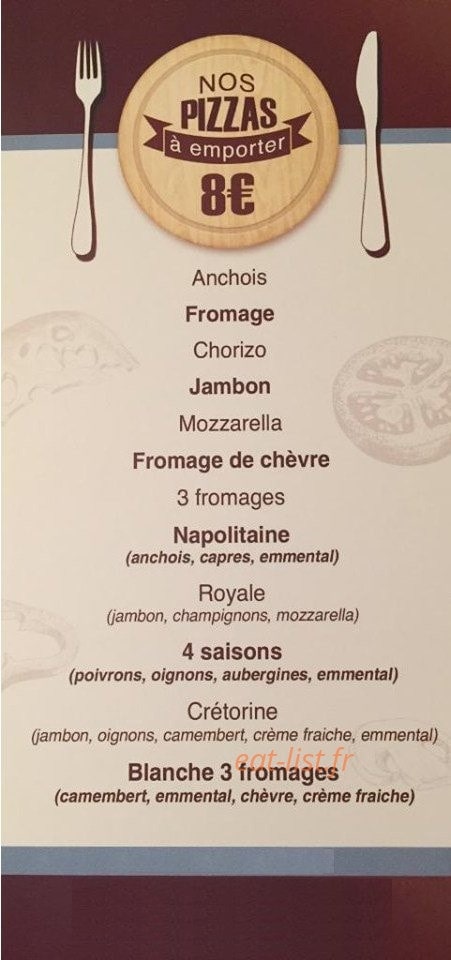 Chez Pierrot fils — carte page 1