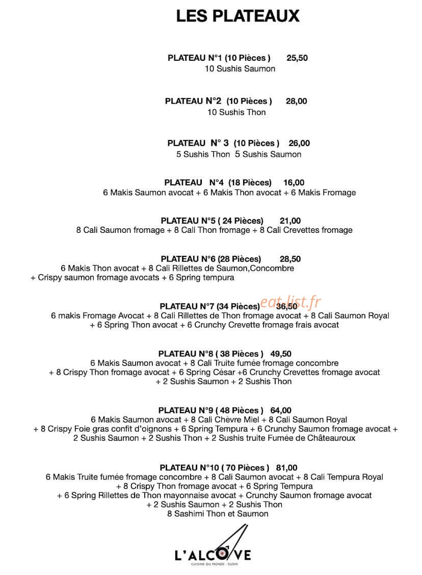 L'Alcôve — carte page 8